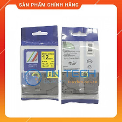 Nhãn In HZE-S631 - Đen nền vàng 12mm x 8m - Dùng cho máy in BROTHER - AIMO - PUTY [Hàng nhập khẩu]