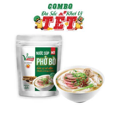 Combo Tết An Yên GÓI 210G (Nước Súp Phở Bò + Gà + Chay)