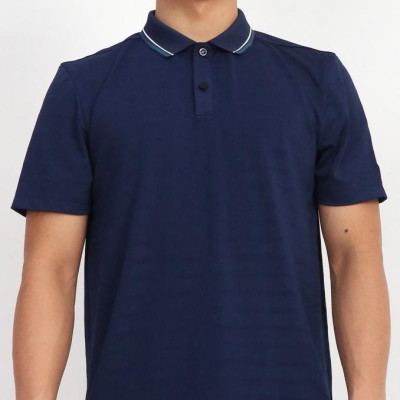 Áo Polo Nam ngắn tay AM PLM214 có cổ bo dệt phối kẻ màu tương phản, thoáng mát, co giãn tốt, không bai xù Sport1