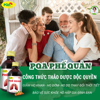 Siro Phế Quản PQA Thành Phần Từ Thiên Nhiên Giúp Bổ Phế, Ho Hộp 250ml