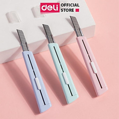 Dao Rọc Giấy Bỏ Túi Lưỡi SK5 Cao Cấp Nusign Deli - Phù Hợp Học Sinh Văn Phòng Xé Dán Cắt Ghép Thủ Công Giấy Tờ - 2038