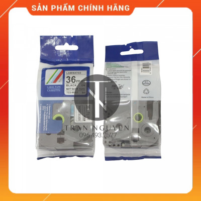 [Combo 3 hộp] Nhãn In đa lớp Tz2-m961 - Đen nền bạc 36mm x 8m - Hàng nhập khẩu
