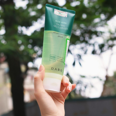 Gel rửa mặt Lô Hội DABO Aloe Vera Calming Gel Cleanser p.H 5.5 cấp ẩm sâu dành cho da nhạy cảm 150ml