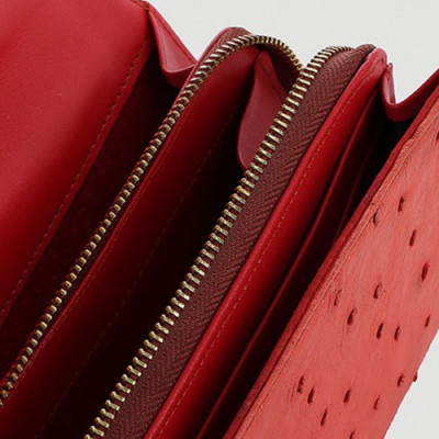 Túi xách nữ da đà điểu Huy Hoàng đeo chéo màu đỏ HT6434