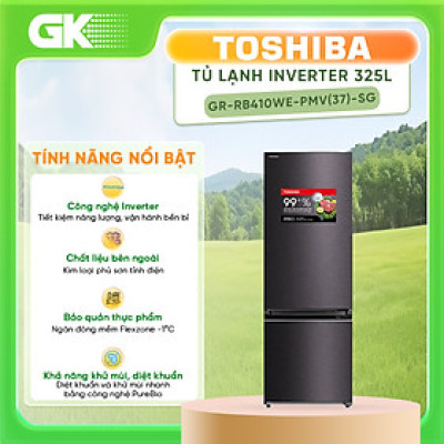 Tủ lạnh Toshiba Inverter 325 lít GR-RB410WE-PMV(37)-SG - Chỉ giao HCM