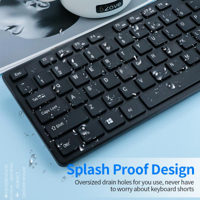 Tổ hợp 106 phím Bàn phím uFound R-752 truyền tải 2.4G + Chuột không dây 1200DPI cho Văn phòng Doanh nghiệp