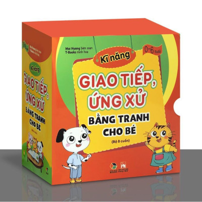 Sách - Kỹ Năng Giáo Tiếp Ứng Xử Bằng Tranh Cho Bé - Bộ 8 Cuốn - MCBooks