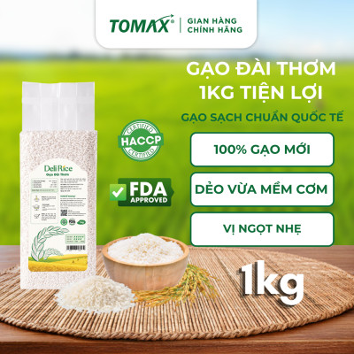 Combo 3 túi 1kg Gạo Đài Thơm - tơi xốp, dẻo cơm, thơm dịu - TOMAX