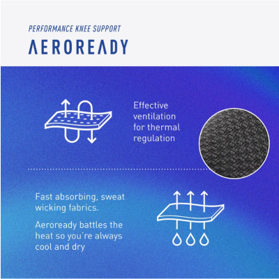 Bó Gối, Băng Gối Thun Co Giãn ADIDAS ADSU-1332NL Performance Knee Support (1 Cái) - Hàng Chính Hãng