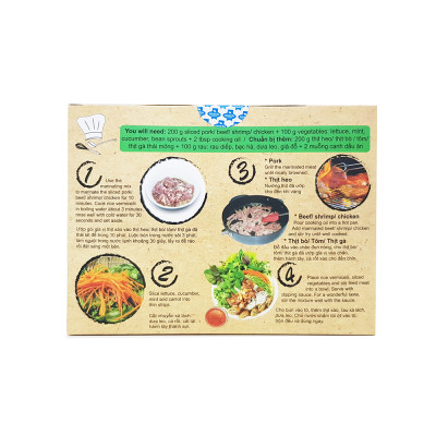 Bộ nguyên liệu Bún chả Minh Hà 190g - Vietnamese Vermicelli Salad kit