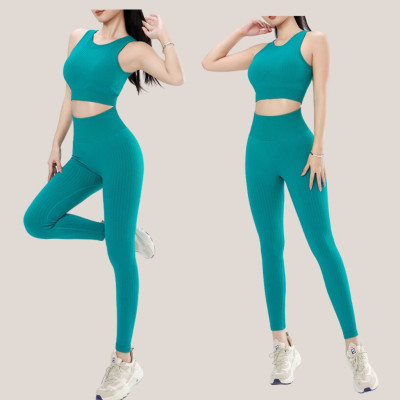 SET ĐỒ NỮ TẬP GYM YOGA CHẤT VẢI DỆT THUN TĂM LOẠI 1 ( ÁO ĐÃ CÓ MÚT CHỐNG SỐC )