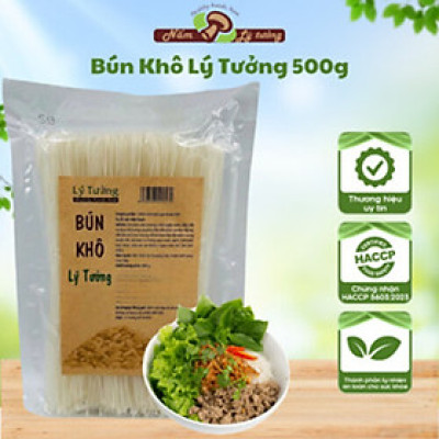 Bún Khô Lý Tưởng 500g Loại 1 Sợi To Thơm Ngon, Bún Gạo Lý Tưởng Dai Mềm Đậm Hương Vị Việt