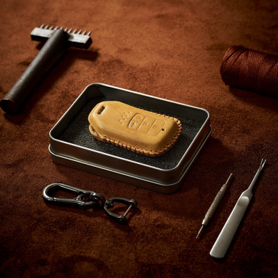 Bao Da Chìa Khóa Ô Tô Handmade Honda City 2021 Da Bò Thật - hàng chính hãng