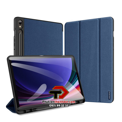 Bao da dành cho SamSung Galaxy Tab S9 FE chính hãng Dux Ducis Domo chống sốc, có khay đựng bút - Hàng chính hãng 