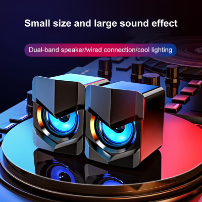 Loa máy tính để bàn mini SADA D-158 siêu trầm 3,5mm  âm thanh USB Powered Home 