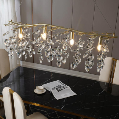 ĐÈN THẢ TRẦN PHA LÊ / ĐÈN THÔNG TẦNG TRANG TRÍ PHÒNG KHÁCH / PHÒNG NGỦ / CẦU THANG / KHÔNG GIAN SANG TRỌNG AZP-N07 phong cách đương đại, hàng nhập khẩu AZP