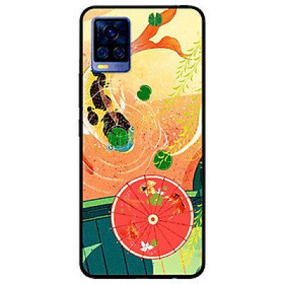 Ốp lưng dành cho Vivo V20 mẫu Cá Chép Và Ô Đỏ
