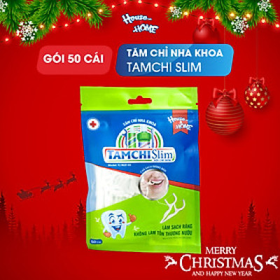 Tăm chỉ nha khoa TAMCHI Slim sợi chỉ đơn gói 50 cái lành tính không gây hại men răng