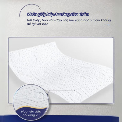 [MUA 2 LỐC TẶNG 2 GÓI KHĂN ƯỚT + 1 GIÁ ĐỠ] Khăn Giấy Lau Bếp Dạng Gói Rút Tempo Siêu Thấm Hút, Bền Dai, Thương Hiệu Đức