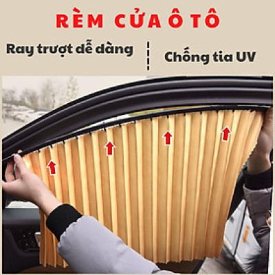 Rèm chắn nắng che nắng xe hơi ô tô nam châm, bộ 4 miếng rèm vải nhung vừa mọi dòng xe chống tia uv