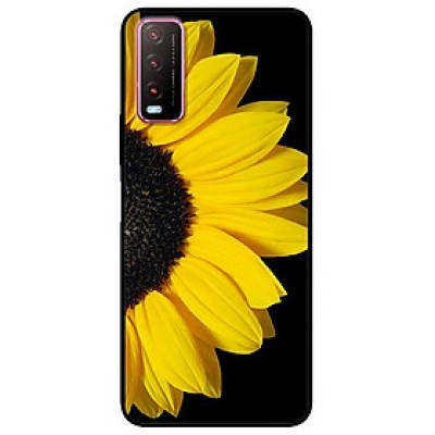Ốp lưng dành cho Vivo Y20 - Y20s - Y12s mẫu Hoa Hướng Dương Nền Đen