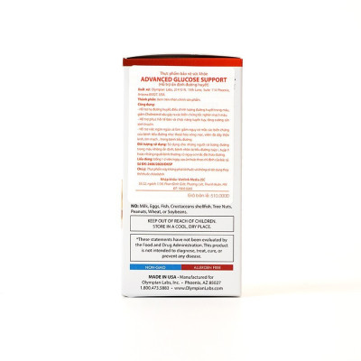 Viên Uống Tiểu Đường Advanced Glucose Support Olympian Labs - Ngăn Ngừa Nguy Cơ Biến Chứng Tiểu Đường