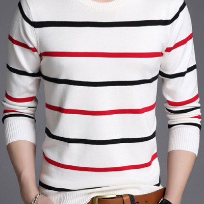 Áo len dài tay nam thời trang Hàn Quốc SAL214 Trắng