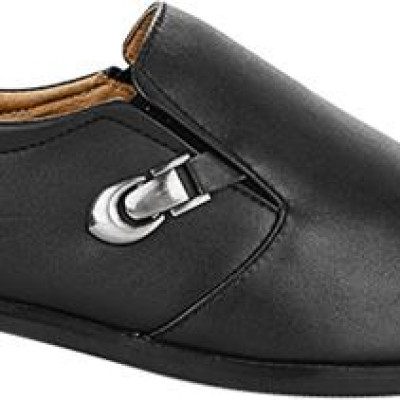 Giày tây nam da bò đế cao su mũi nhọn SUNPOLO SKT119 phiên bản đen