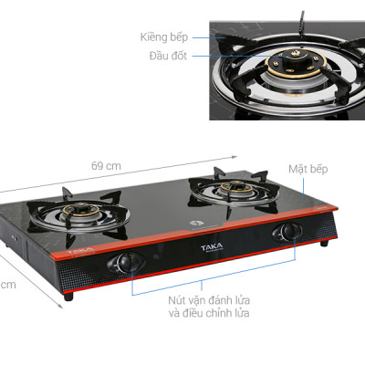 Bộ điếu inox, sen đồng loại tốt. Sử dụng cho các dòng bếp kính, inox phổ thông - Hàng chính hãng