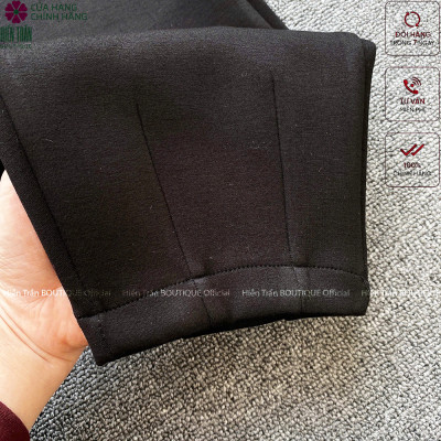 Quần baggy nữ Hiền Trần BOUTIQUE chất liệu mỳ nỉ mềm ấm đai chữ D mặc thu đông