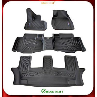 Thảm lót sàn xe ô tô Ford Explorer 2019-nay Nhãn hiệu Macsim chất liệu nhựa TPE cao cấp màu đen