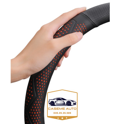 Bọc Vô Lăng Ô Tô 3D Da Nappa Cao Cấp Siêu Mỏng - Thiết Kế Lỗ Thoát Khí, Chống Trơn Trượt - Hàng Chính Hãng