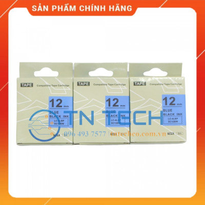 Nhãn in TEPRA - EPSON LC-4LBP (SC12BW) – Chữ đen nền xanh dương 12MM X 8M  - Dùng cho máy in nhãn TEPRA - EPSON [Hàng nhập khẩu]