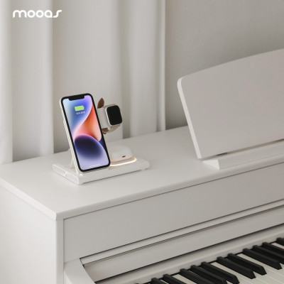 Sạc thông minh MOOAS 3 in 1 Made in Hàn Quốc Hàng chính hãng