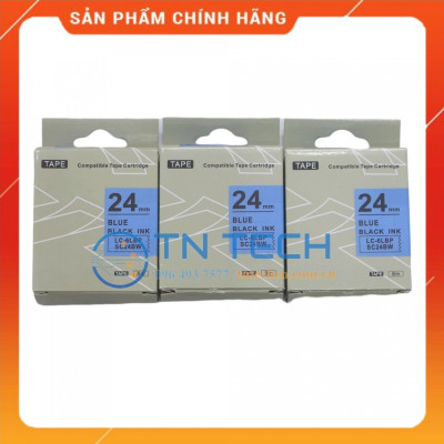Nhãn in TEPRA - EPSON LC-6LBP (SC24BW) – Chữ đen nền xanh dương 24MM X 8M  - Dùng cho máy in nhãn TEPRA - EPSON [Hàng nhập khẩu]