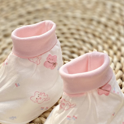 BAO TAY BAO CHÂN HỌA TIẾT CÚN CON ( VIỀN BO/ VIỀN THUN) CHO BÉ