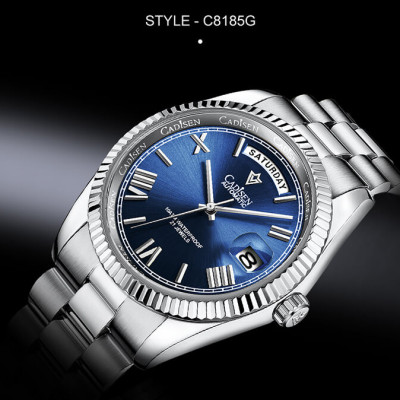 Đồng Hồ Nam Cadisen C8185M3 Chính Hãng Full Box Chống Nước Kính Chống Xước Dây Thép BH 2 Năm Máy Cơ