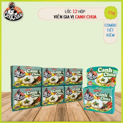Lốc 12 Hộp Viên Gia Vị Canh Chua Ông Chà Và 75g (Sweet & Sour Soup Cubes)