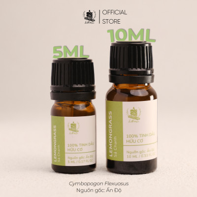 Tinh Dầu Sả Chanh - 100% Nguyên Chất Hữu Cơ - Le Rustique - Tinh Dầu Bản Địa Ấn Độ