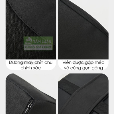 Đệm tựa lưng ghế văn phòng, gối cao su non tựa lưng ô tô Tâm Luân - Vỏ gối tựa lưng da kết hợp lưới siêu thoáng, sang trọng, gối tựa lưng văn phòng