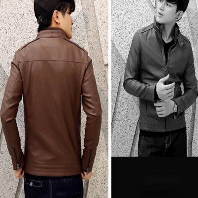 Áo Khoác Da Nam Nâu Lót Lông Trơn ShopN6 Cao Cấp AKD05