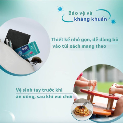 [LỐC 6 GÓI] Khăn ướt Mini Tempo Protect Ngăn Ngừa Vi Khuẩn cao cấp - Diệt khuẩn 99% - Thương hiệu Đức
