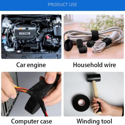 Băng dính vải chịu nhiệt dùng quấn dây điện ô tô, bọc cáp màn hình laptop