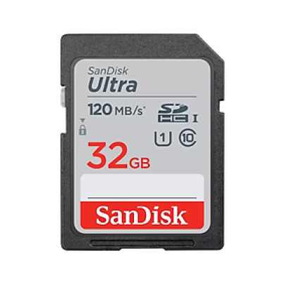 Thẻ nhớ SanDisk Ultra SDHC 32GB tốc độ 120MB/s (SDSDUN4-032G-GN6IN)- Hàng Chính Hãng