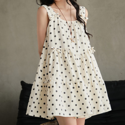 Đầm ngắn babydoll họa tiết chấm bi nữ tính Kasha Miều Est.2013