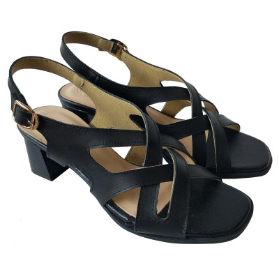 Giày Sandal Cao Gót Da Bò BIGGBEN Cao 5 Phân SDCG137