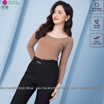 Quần baggy nữ Hiền Trần BOUTIQUE đẹp chất vải cao cấp baggy công sở đai ô vuông phong cách cá tính