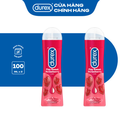Bộ 2 Gel bôi trơn Durex Play Strawberry hương dâu 100ml/chai