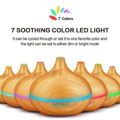 Máy Xông Tinh Dầu Cao Cấp Bầu Tiên Sang Trọng Siêu Âm 550ml - Giúp Khuếch Tán Tỏa Hương Thơm Phòng Ngủ- Nhà Hàng-Khách Sạn- Spa- Tặng Kèm Điều Khiển - Hàng Chính Hãng MINIIN