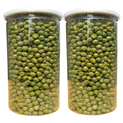 1KG ĐẬU HÀ LAN SẤY GIÒN TỎI ỚT THƯƠNG HIỆU SK FOOD - 2 HŨ PET